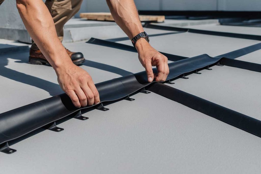 Weather-resistant EPDM roofing for industrial buildings, reinforced for durability