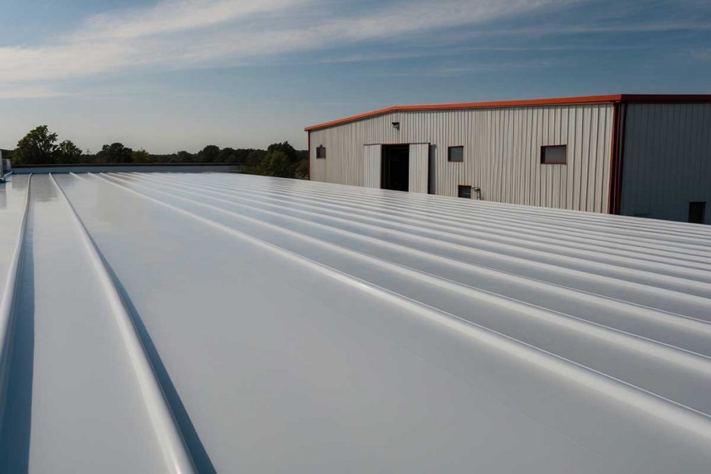 Durable PVC roofing for industrial buildings with chemical resistance