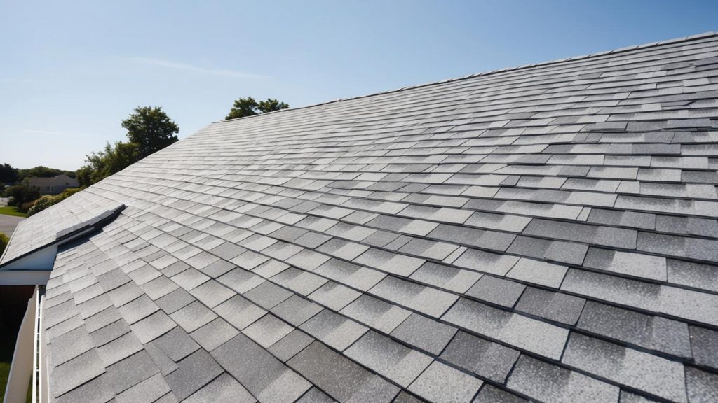 A residential cool roof in DFW featuring reflective asphalt shingles installed by SCR Inc. for energy efficiency.