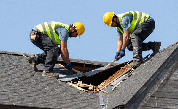 Emergency roof repair Terrell TX roofers working