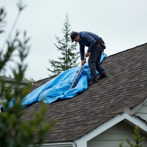 Emergency roof tarping service in Mabank TX