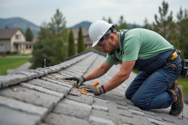 Euless TX roofing company crew working