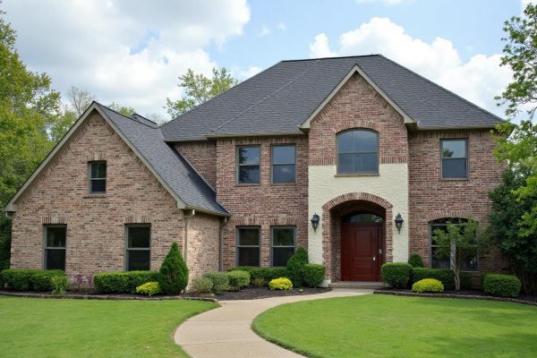 Residential roofing contractor replacing shingles in Lake Dallas TX