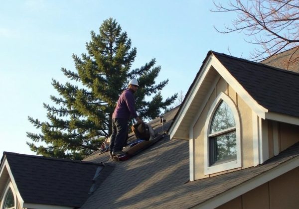SCR, Inc. roofer inspects a storm-damaged roof in Crandall TX for repair and insurance recovery.