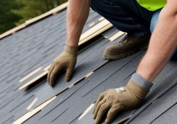 Residential roof installation in Murphy TX with shingles placed on sloped framing under clear weather conditions, SCR, Inc.