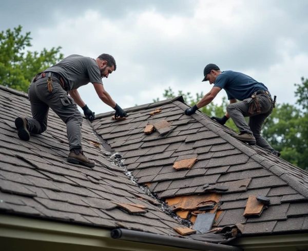 This image shows a residential asphalt shingle roof with visible leak repair work in progress on a single-family home in Keller, Texas. The roof valley area has removed shingles and exposed underlayment, showing where water intrusion occurred and repairs are being completed. SCR, Inc. provides roofing leak repair services in Keller TX for homes affected by storm damage and roof wear. Homeowners can contact SCR, Inc. at 972-839-6834 for roof leak repair, emergency roofing service, and residential roof solutions across the Keller area.